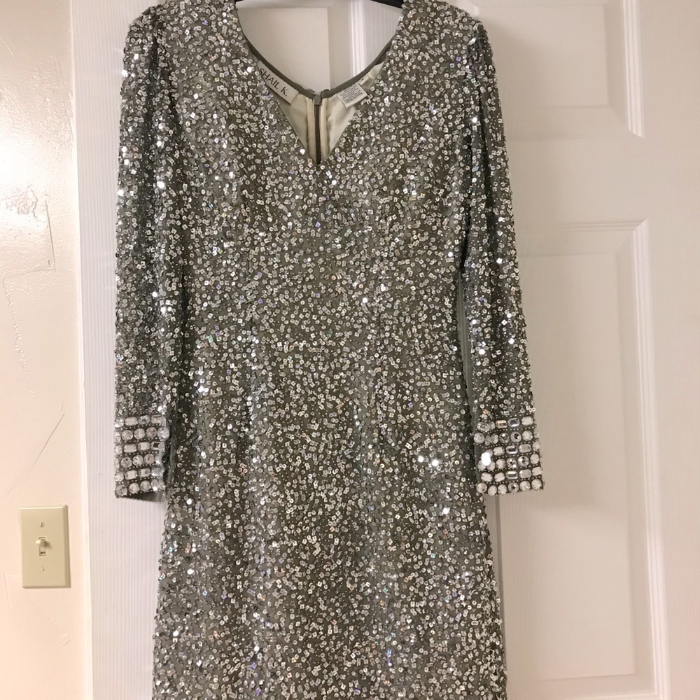 Silver Sequin Dress